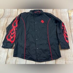 Mens BSX Black Stallion FR Welding Flame Sleeve Snap Workwear Jacket Medium